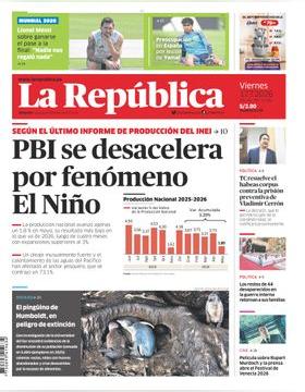 Edición Impresa - La Republica | Lima - Viernes 17 de Julio del 2026