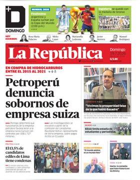 Edición Impresa - La Republica | Lima - Domingo 19 de Julio del 2026