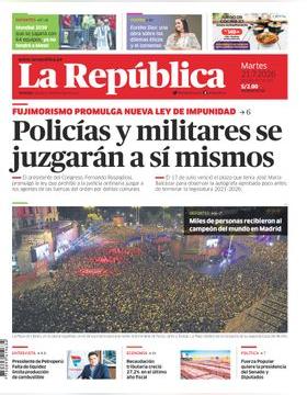 Edición Impresa - La Republica | Lima - Martes 21 de Julio del 2026