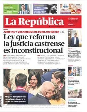 Edición Impresa - La Republica | Lima - Miercoles 22 de Julio del 2026