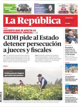 Edición Impresa - La Republica | Lima - Viernes 24 de Julio del 2026