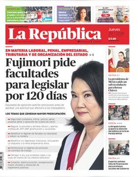 Edición Impresa - La Republica | Lima - Jueves 30 de Julio del 2026