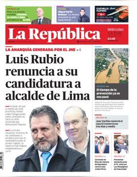 Edición Impresa - La Republica | Lima - Miercoles 05 de Agosto del 2026