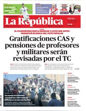 Edición Impresa - La Republica | Lima - Martes 11 de Agosto del 2026