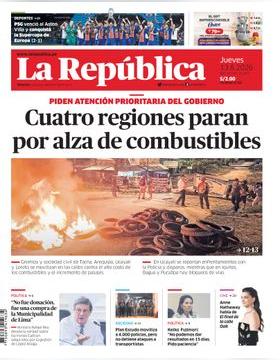 Edición Impresa - La Republica | Lima - Jueves 13 de Agosto del 2026