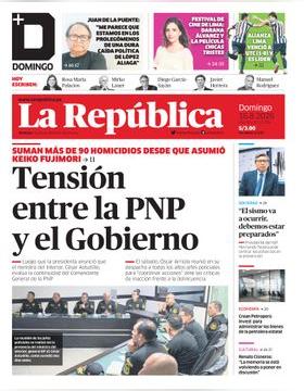 Edición Impresa - La Republica | Lima - Domingo 16 de Agosto del 2026