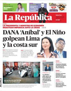 Edición Impresa - La Republica | Lima - Martes 18 de Agosto del 2026