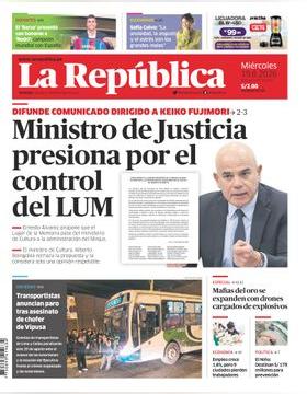 Edición Impresa - La Republica | Lima - Miercoles 19 de Agosto del 2026