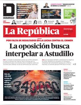 Edición Impresa - La Republica | Lima - Domingo 23 de Agosto del 2026