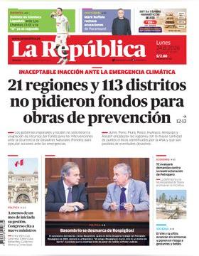 Edición Impresa - La Republica | Lima - Lunes 24 de Agosto del 2026