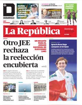 Edición Impresa - La Republica | Lima - Domingo 30 de Agosto del 2026