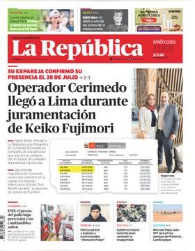Edición Impresa - La Republica | Lima - Miercoles 02 de Setiembre del 2026