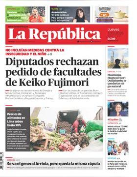 Edición Impresa - La Republica | Lima - Jueves 10 de Setiembre del 2026