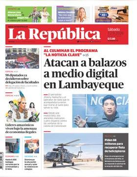Edición Impresa - La Republica | Lima - Sabado 12 de Setiembre del 2026