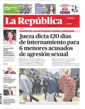 Edición Impresa - La Republica | Lima - Sabado 19 de Setiembre del 2026