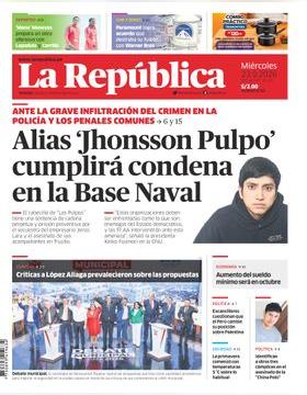 Edición Impresa - La Republica | Lima - Miercoles 23 de Setiembre del 2026