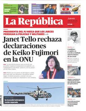 Edición Impresa - La Republica | Lima - Jueves 24 de Setiembre del 2026
