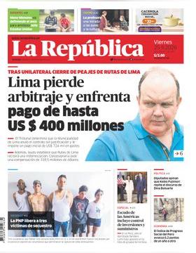 Edición Impresa - La Republica | Lima - Viernes 25 de Setiembre del 2026
