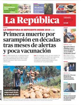 Edición Impresa - La Republica | Lima - Sabado 26 de Setiembre del 2026
