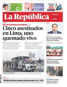 Edición Impresa - La Republica | Lima - Martes 29 de Setiembre del 2026