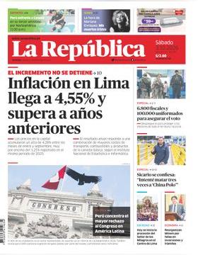 Edición Impresa - La Republica | Lima - Sabado 03 de Octubre del 2026