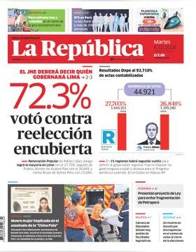 Edición Impresa - La Republica | Lima - Martes 06 de Octubre del 2026