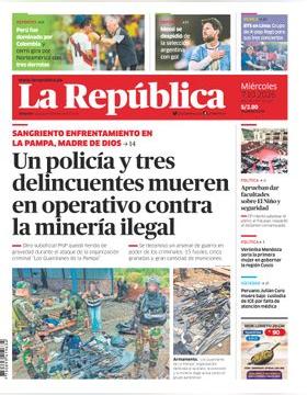 Edición Impresa - La Republica | Lima - Miercoles 07 de Octubre del 2026