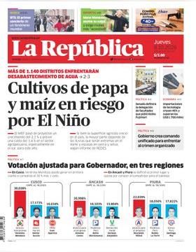 Edición Impresa - La Republica | Lima - Jueves 08 de Octubre del 2026