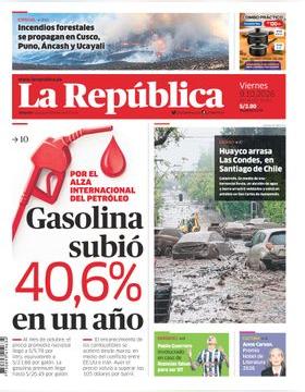Edición Impresa - La Republica | Lima - Viernes 09 de Octubre del 2026