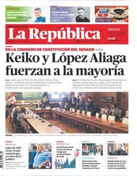 Edición Impresa - La Republica | Lima - Viernes 16 de Octubre del 2026