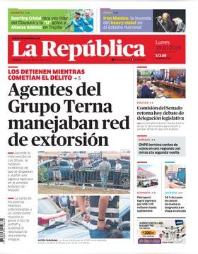 Edición Impresa - La Republica | Lima - Lunes 19 de Octubre del 2026