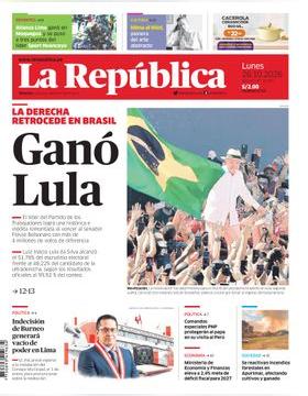Edición Impresa - La Republica | Lima - Lunes 26 de Octubre del 2026
