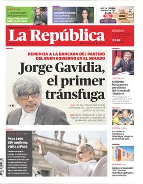 Edición Impresa - La Republica | Lima - Martes 27 de Octubre del 2026