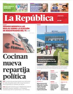 Edición Impresa - La Republica | Lima - Jueves 29 de Octubre del 2026