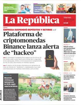 Edición Impresa - La Republica | Lima - Viernes 30 de Octubre del 2026