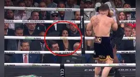 Kina Malpartida sorprende al aparecer como supervisora de la pelea entre Canelo vs. Charlo