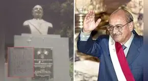 Grupo de extrema derecha atenta contra busto conmemorativo del expresidente Valentín Paniagua
