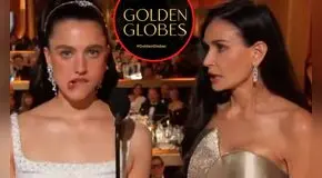 Demi Moore y Margaret Qualley recrean escena de 'La sustancia' en los Globos de Oro 2025: "Es mi semana"