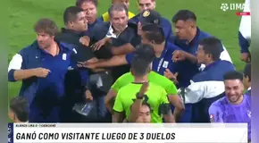 Franco Navarro invade el campo de juego para confrontar a Bruno Pérez: la policía intervino para detener al directivo