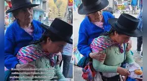 Comerciante peruana cargó en la espalda a su madre para vender tunas en Abancay: “Mamá, una sola”