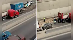 Accidente de tráiler provoca cierre de vía y gran congestión cerca del mercado Huamantanga en Puente Piedra