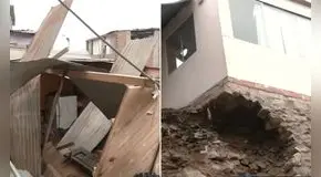 Pánico en el Rímac: muralla de piedras colapsa, sepulta vivienda y deja otra suspendida en el aire Pánico en el Rímac: muralla de piedras colapsa, sepulta vivienda y deja otra suspendida en el aire