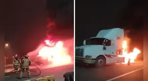 Tráiler de golosinas termina calcinado en pleno puente Santa Anita debido a cortocircuito: pasajeros lograron salir a tiempo
