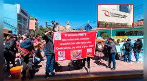 Protestan contra la Contraloría en Cusco por trabas a obras de educación y salud