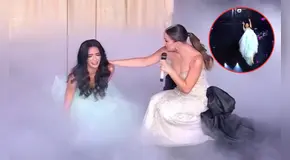 Modelo cubana en el Miss Universe Latina de Telemundo cae desde tres metros: video captó preciso instante del accidente