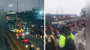 Accidente en Vía de Evitamiento: poste cae a la altura de Acho y genera congestión vehicular Accidente en Vía de Evitamiento: poste cae a la altura de Acho y genera congestión vehicular