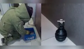 Encuentran granada de guerra en baño de aeropuerto en Arequipa [VIDEO]