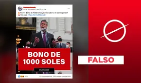 No, el Gobierno de Sagasti no anunció un bono de 1.000 soles