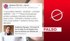 Es falso que el dióxido de cloro “elimine” la COVID-19 del cuerpo