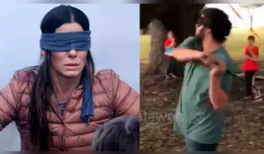 Facebook: quiso imitar a 'Bird Box' para romper una piñata, pero todo acabó en un accidente [VIDEO] 
